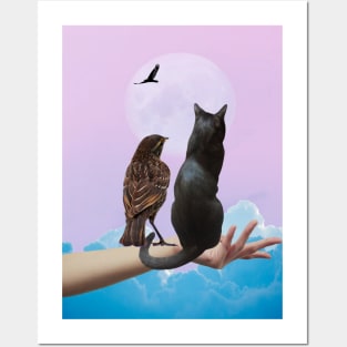 The cat love Posters and Art